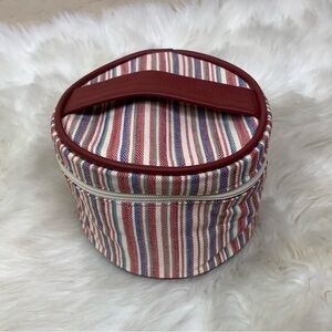 Longaberger Market Stripe Moms Essential Cosmetics Bag
